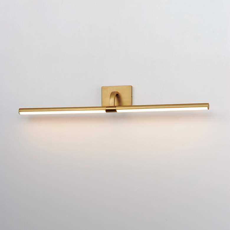 Image 3 Mona 30 1/2"W Burnished Gold Direct Wire LED Picture Light more views