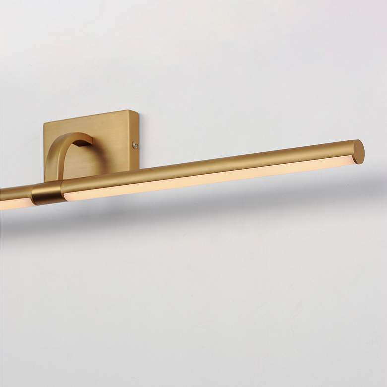 Image 4 Mona 30 1/2"W Burnished Gold Direct Wire LED Picture Light more views