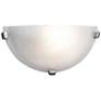 1_Mona 6" High Brushed Steel Wall Sconce w/ Alabaster Glass Shade