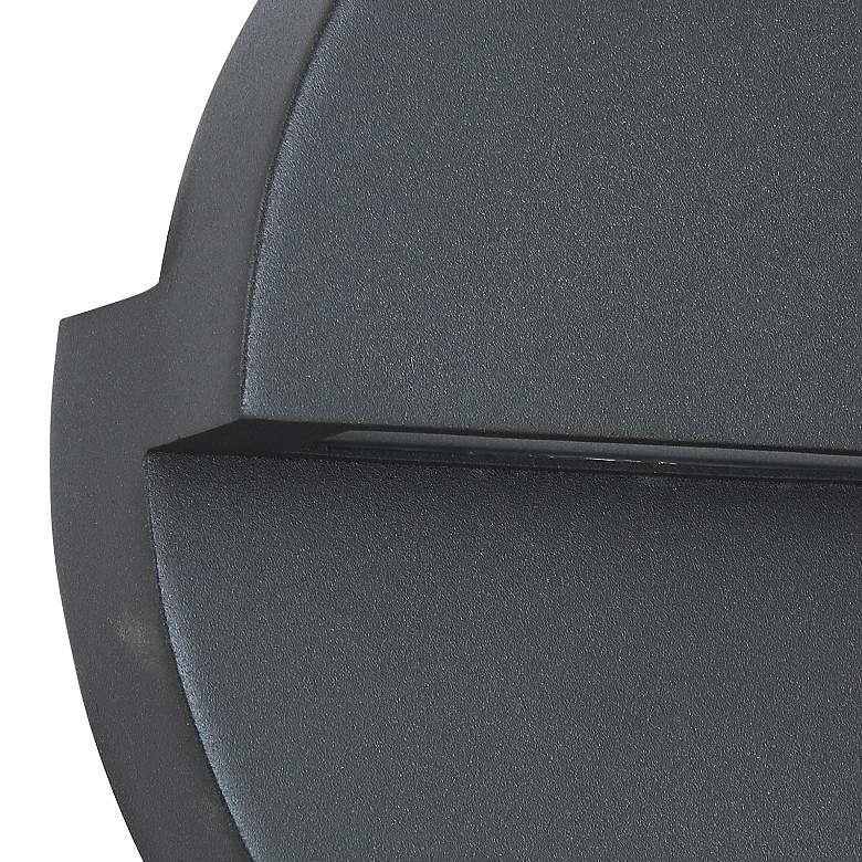 Image 2 Mona Lisa 8" High Matte Black LED Outdoor Wall Light more views