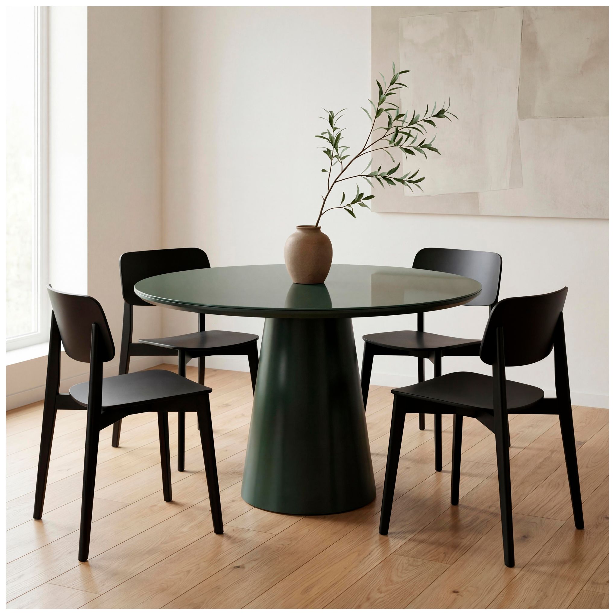 Image 3 Mona Round Glass Top Dining Table Flores more views