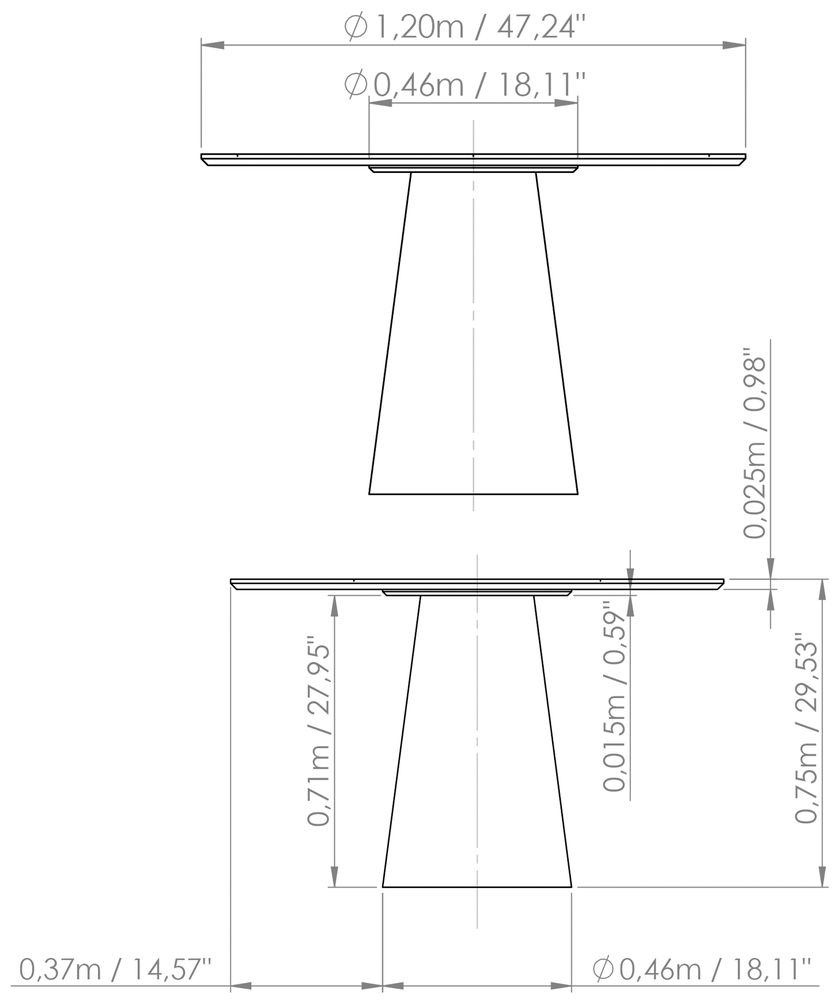 Image 6 Mona Round Wood Top Dining Table Damasco more views