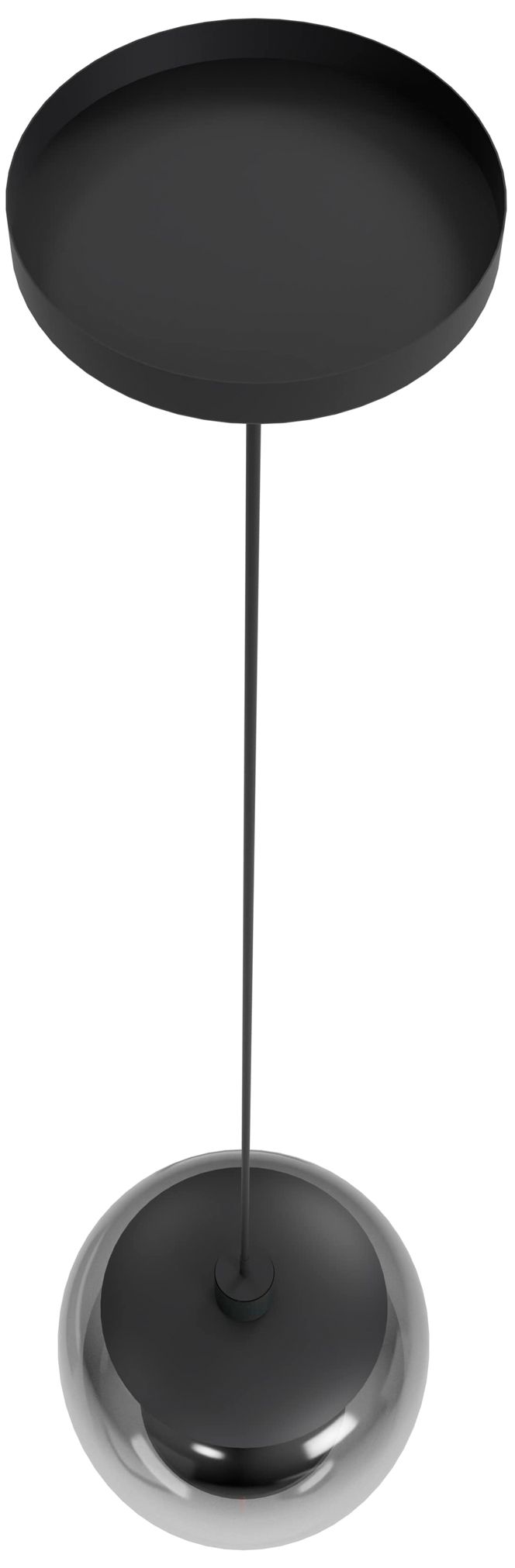 Image 3 Monaco 13"H LED Pendant in Black/Smoked Globe more views