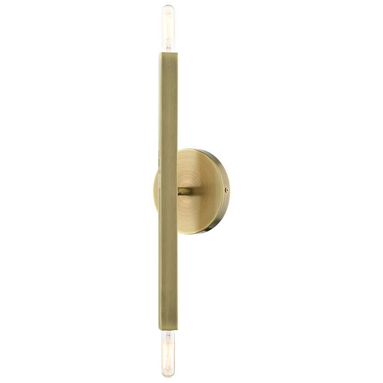Image 2 Monaco 2 Light Antique Brass ADA Sconce