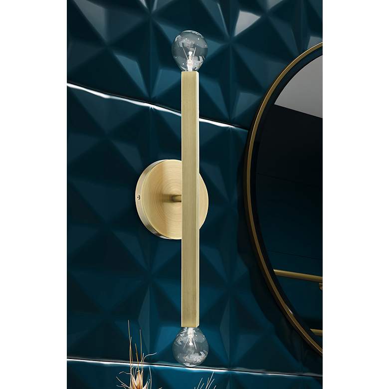 Image 1 Monaco 2 Light Antique Brass ADA Sconce