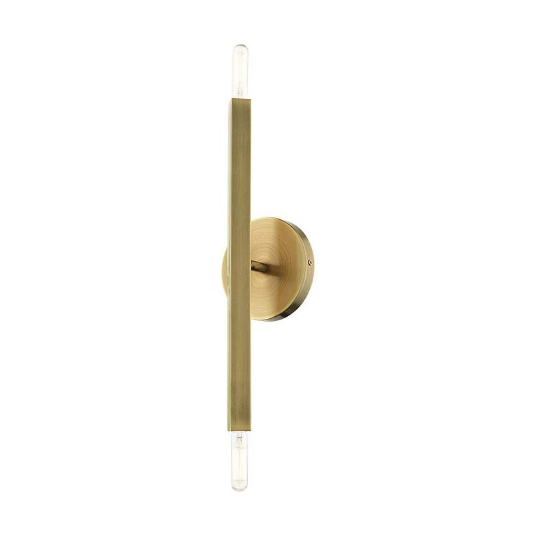 Image 6 Monaco 2 Light Antique Brass ADA Sconce more views
