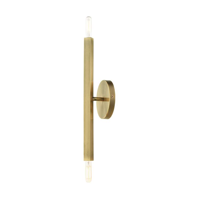 Image 7 Monaco 2 Light Antique Brass ADA Sconce more views