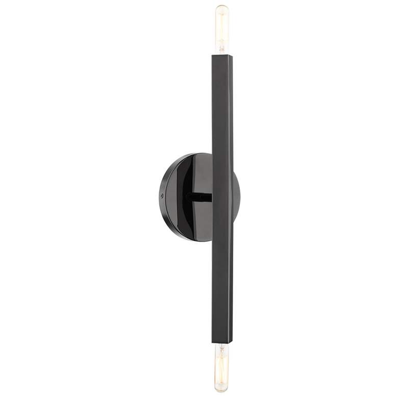 Image 1 Monaco 2 Light Black Chrome ADA Sconce