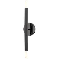 Monaco 2 Light Black Chrome ADA Sconce