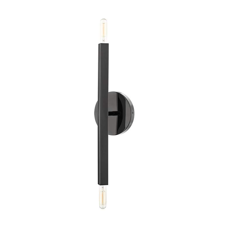 Image 3 Monaco 2 Light Black Chrome ADA Sconce more views
