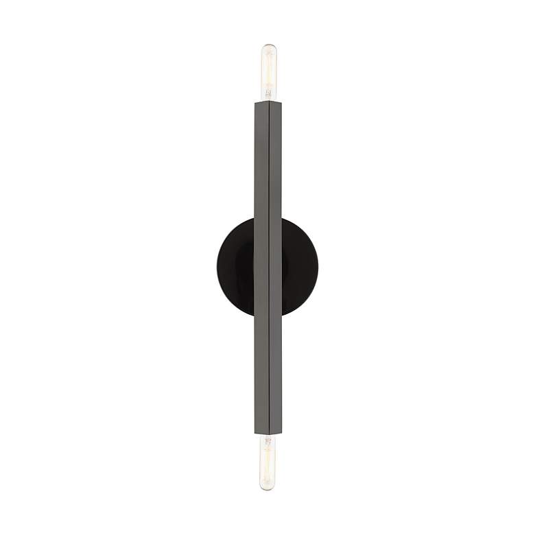 Image 4 Monaco 2 Light Black Chrome ADA Sconce more views
