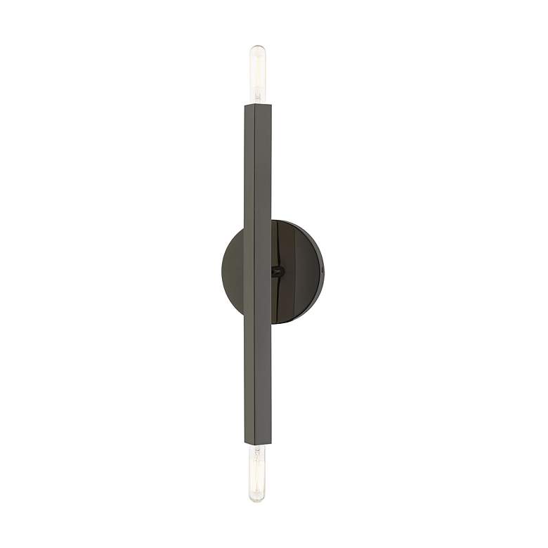 Image 5 Monaco 2 Light Black Chrome ADA Sconce more views