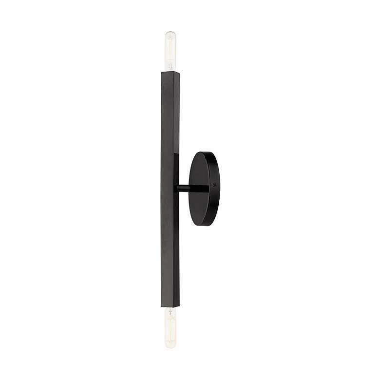 Image 7 Monaco 2 Light Black Chrome ADA Sconce more views