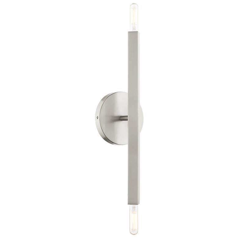 Image 1 Monaco 2 Light Brushed Nickel ADA Sconce