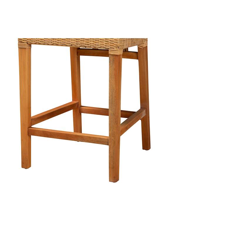 Image 4 Monaco 24 1/2" Natural Brown Rattan Counter Stool more views