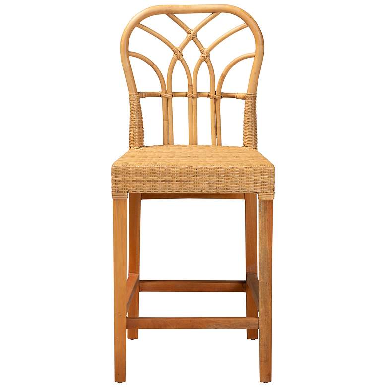 Image 6 Monaco 24 1/2" Natural Brown Rattan Counter Stool more views
