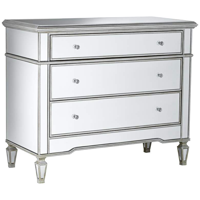 Image 1 Monaco 3-Drawer Mirrored Accent Chest