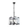 2_Monaco 4 Lt Flat Black (Matte) Pendant Clear Glass Crystal more views