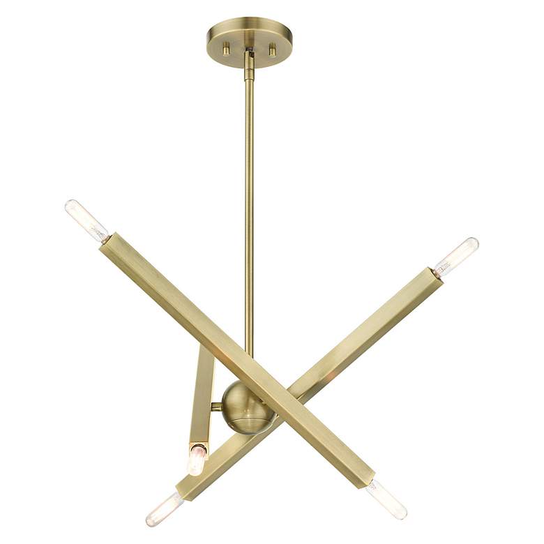 Image 5 Monaco 6 Light Antique Brass Chandelier more views