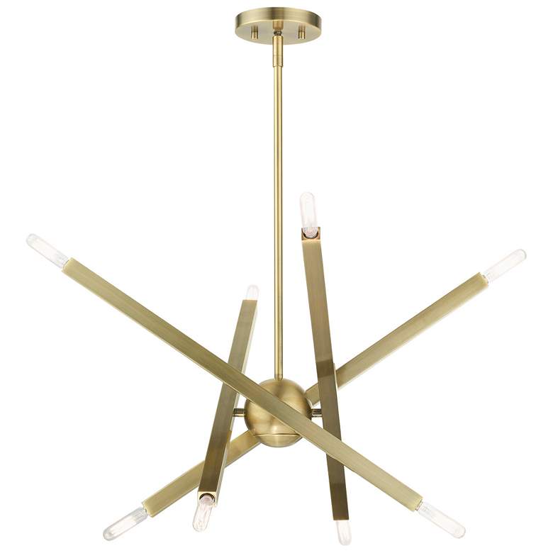 Image 1 Monaco 8 Light Antique Brass Chandelier