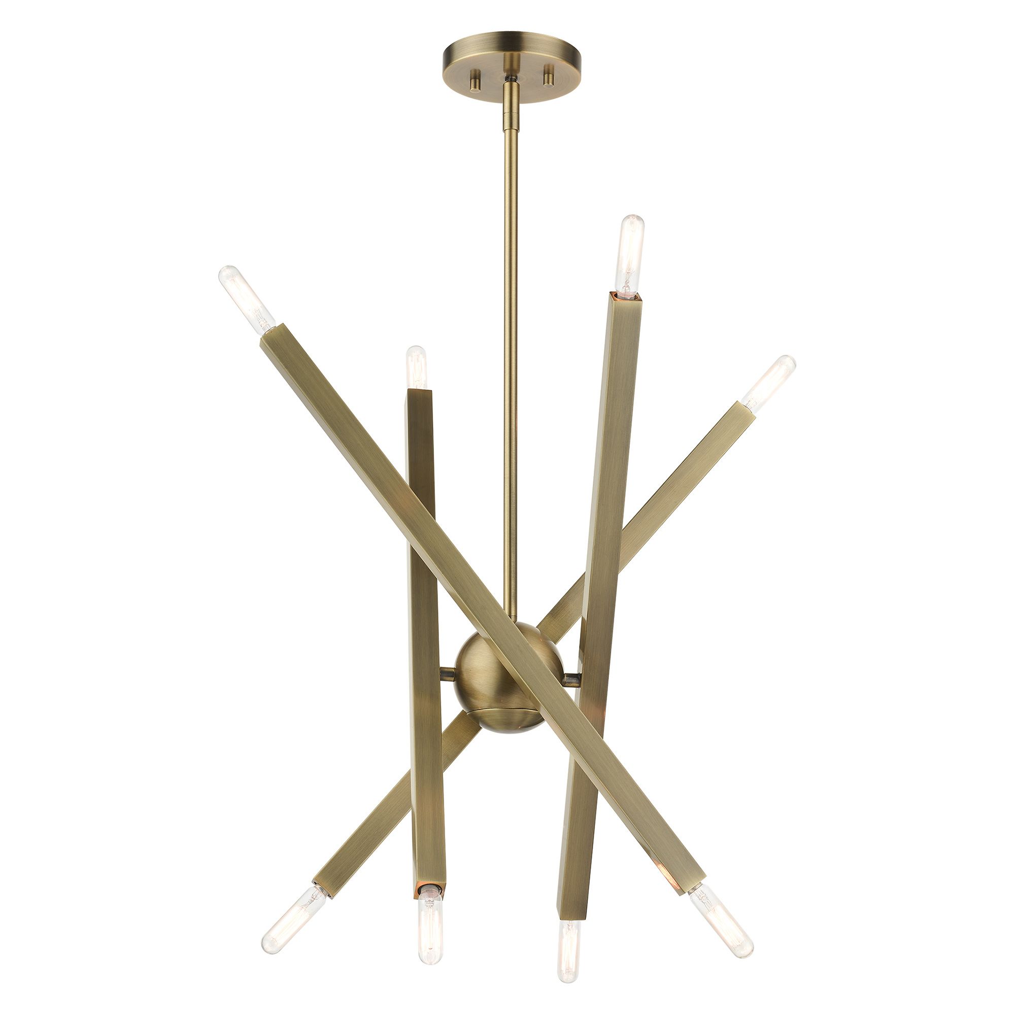 Image 7 Monaco 8 Light Antique Brass Chandelier more views