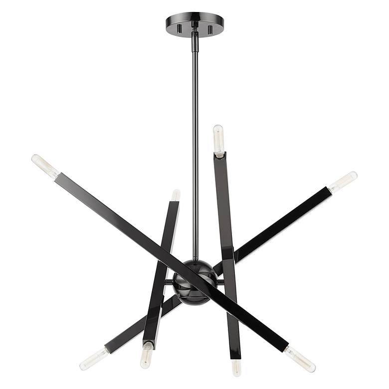 Image 3 Monaco 8 Light Black Chrome Chandelier more views