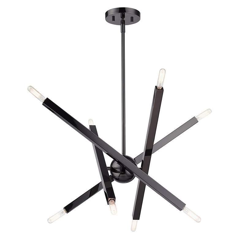 Image 4 Monaco 8 Light Black Chrome Chandelier more views