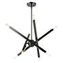 5_Monaco 8 Light Black Chrome Chandelier more views