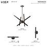 Monaco 8 Light Black Chrome Chandelier