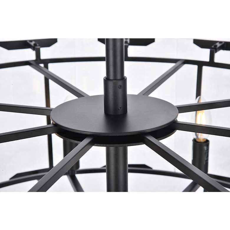 Image 3 Monaco 8 Lt Flat Black (Matte) Chandelier Clear Glass Crystal more views