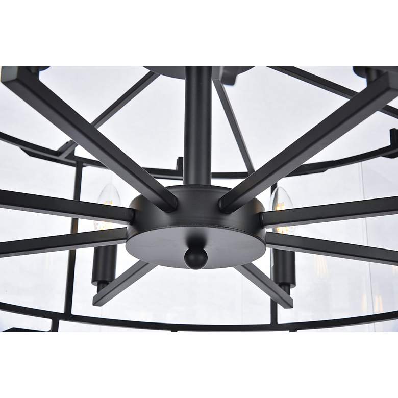 Image 4 Monaco 8 Lt Flat Black (Matte) Chandelier Clear Glass Crystal more views