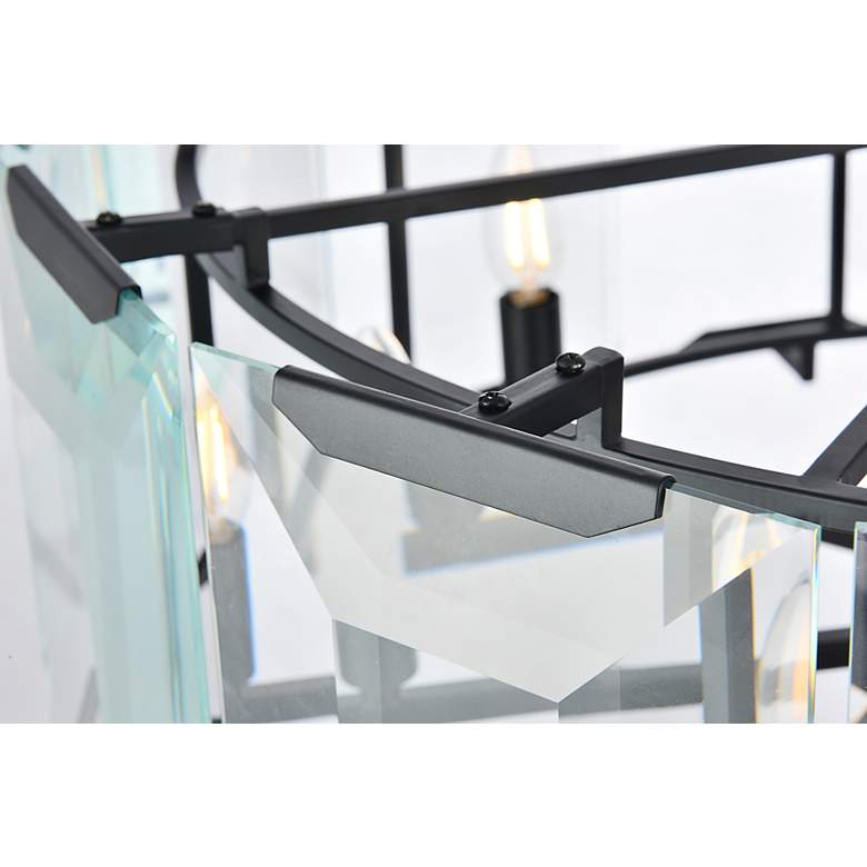 Image 6 Monaco 8 Lt Flat Black (Matte) Chandelier Clear Glass Crystal more views