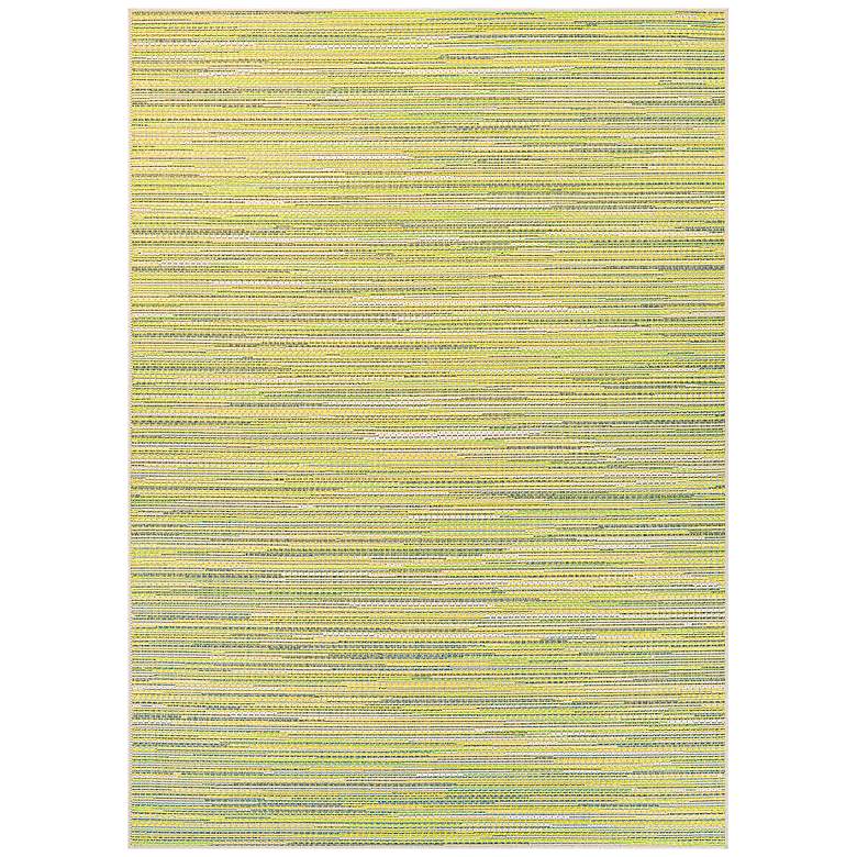 Image 2 Monaco Alassio 5'10"x9'2" Sand Sea Mist Lemon Outdoor Rug