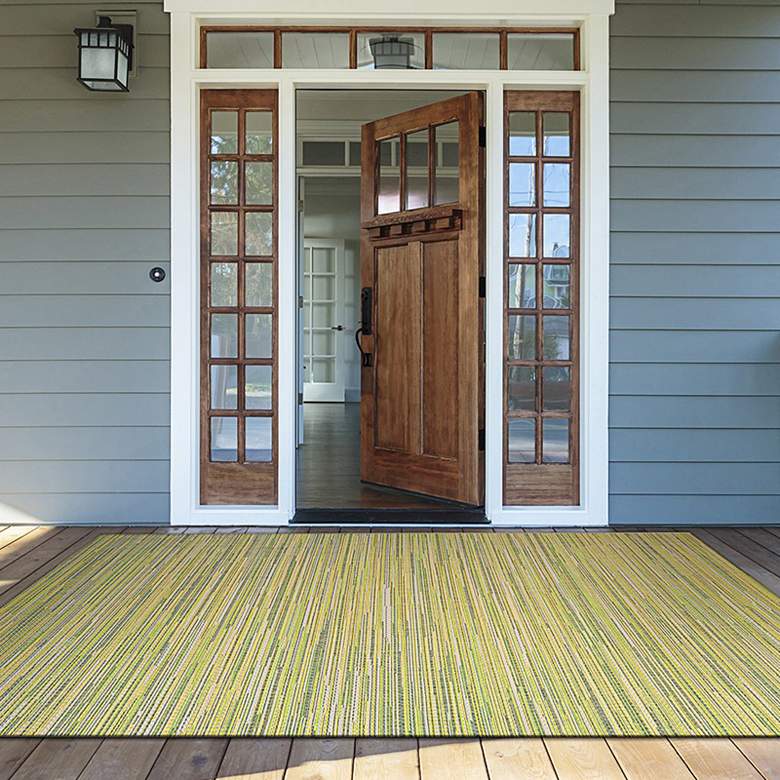 Image 1 Monaco Alassio 5'10"x9'2" Sand Sea Mist Lemon Outdoor Rug