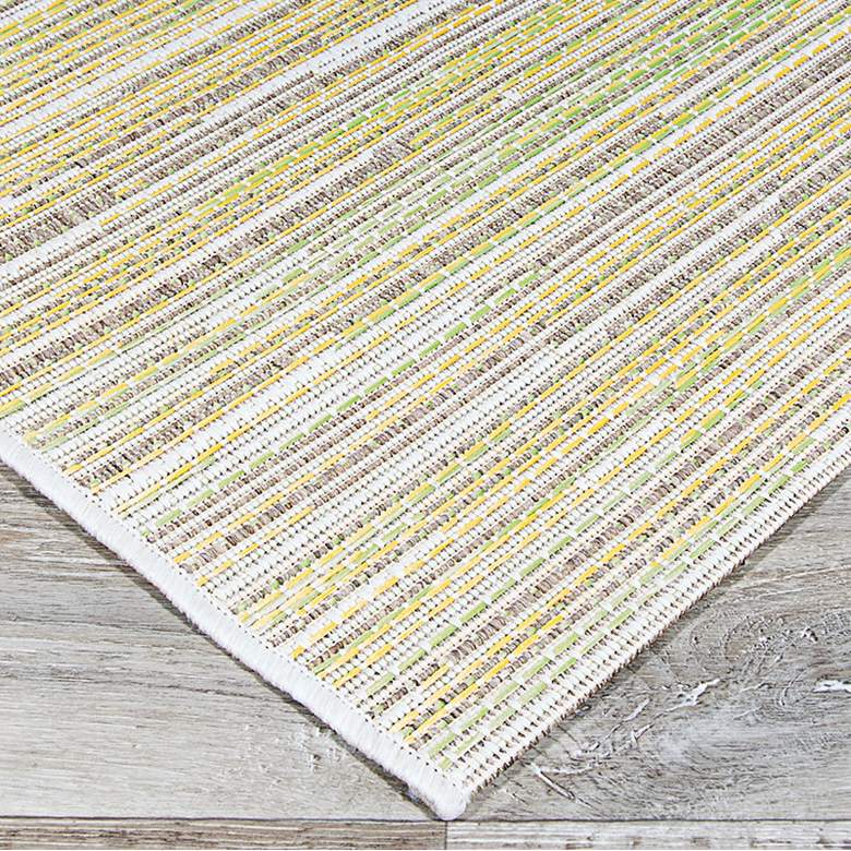 Image 4 Monaco Alassio 5'10"x9'2" Sand Sea Mist Lemon Outdoor Rug more views