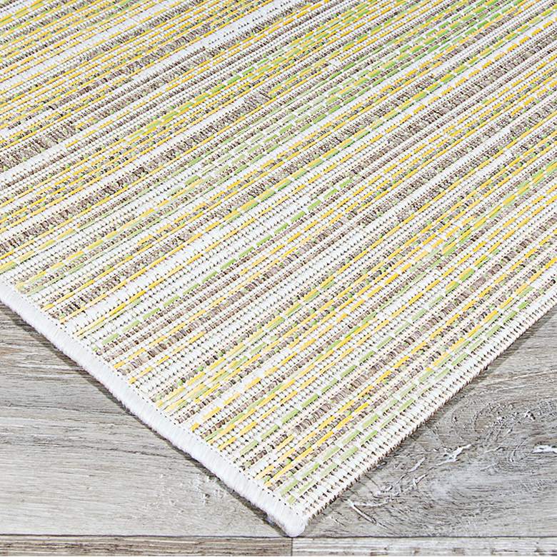 Image 4 Monaco Alassio 5&#39;10 inchx9&#39;2 inch Sand Sea Mist Lemon Outdoor Rug more views