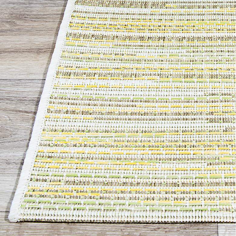 Image 5 Monaco Alassio 5'10"x9'2" Sand Sea Mist Lemon Outdoor Rug more views