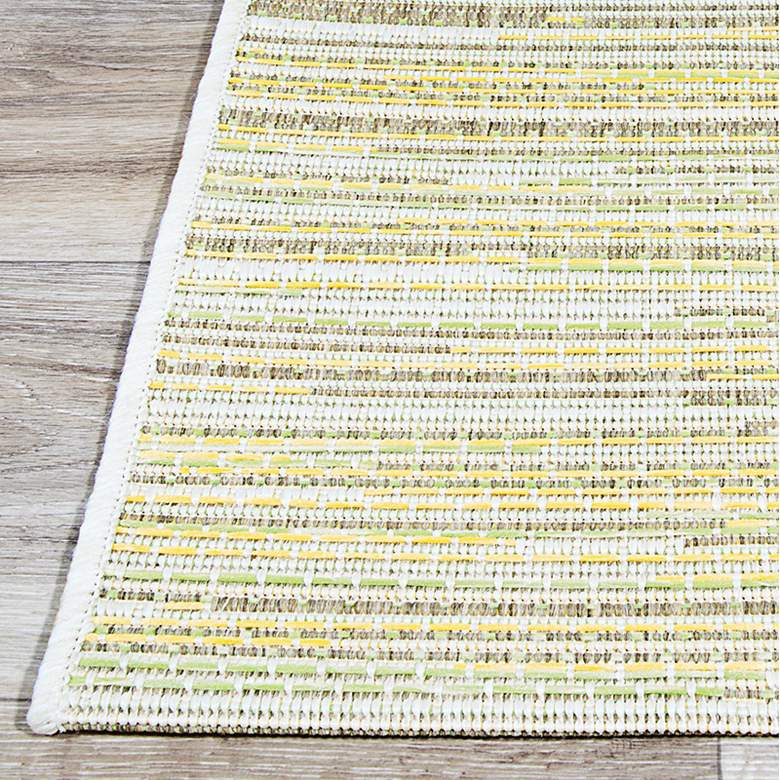 Image 5 Monaco Alassio 5&#39;10 inchx9&#39;2 inch Sand Sea Mist Lemon Outdoor Rug more views