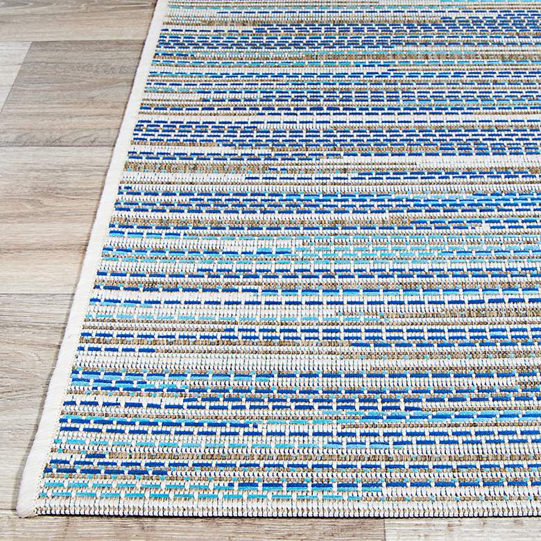 Image 5 Monaco Alassio 5'3"x7'6" Sand Azure Turquoise Outdoor Rug more views