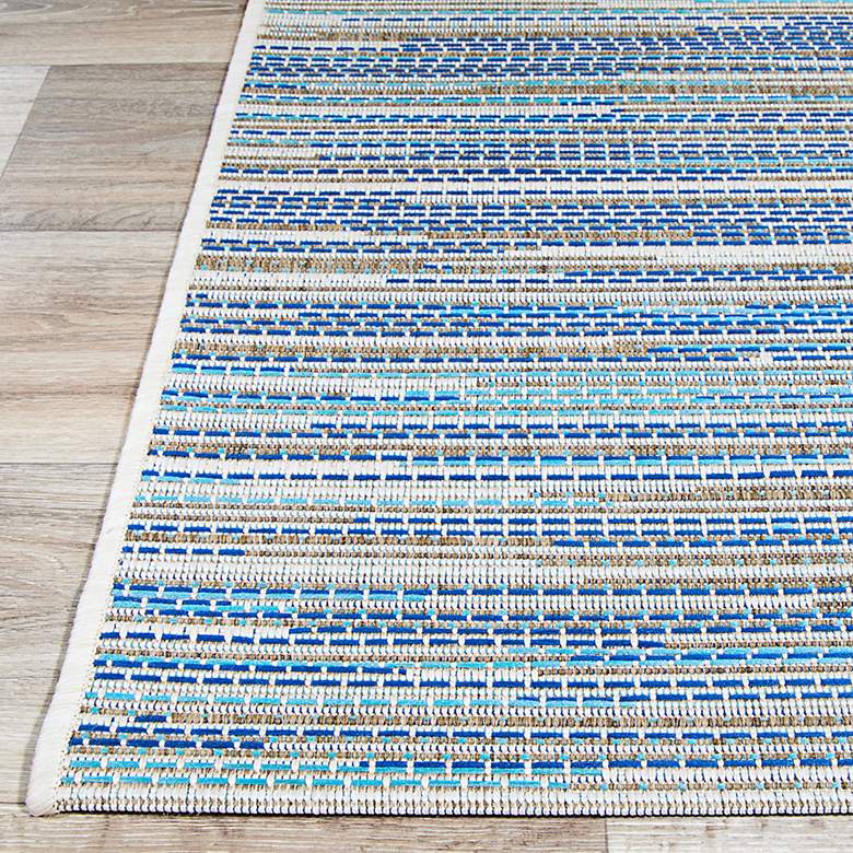 Image 5 Monaco Alassio 5&#39;3 inchx7&#39;6 inch Sand Azure Turquoise Outdoor Rug more views