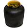 Monaco Black and Gold 17"H Decorative Ceramic Covered Jar