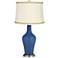 Monaco Blue Anya Table Lamp with Relaxed Wave Trim