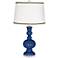 Monaco Blue Apothecary Table Lamp with Ric-Rac Trim