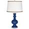Monaco Blue Apothecary Table Lamp with Twist Scroll Trim