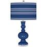 Monaco Blue Bold Stripe Apothecary Table Lamp