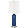Monaco Blue Carrie Table Lamp Set of 2 with Dimmers