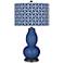 Monaco Blue Circle Rings Double Gourd Table Lamp
