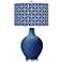 Monaco Blue Circle Rings Ovo Table Lamp