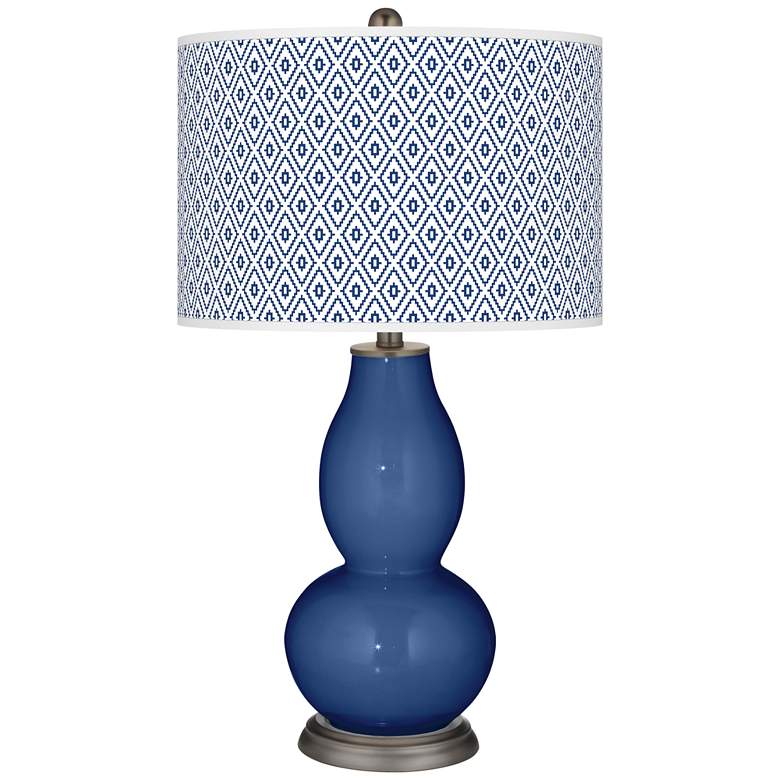 Image 1 Monaco Blue Diamonds Double Gourd Table Lamp