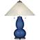 Monaco Blue Fulton Table Lamp with Fluted Glass Shade